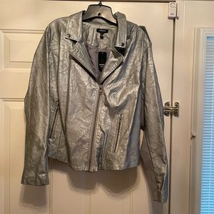 Silver/Gray Moto Jacket NWT